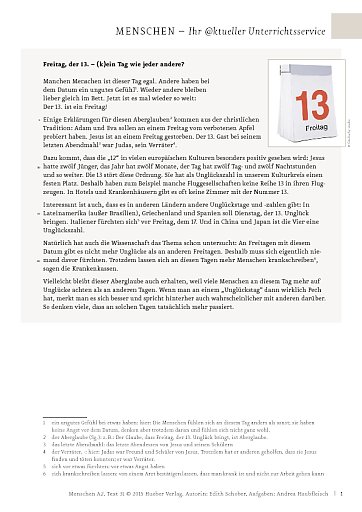 Freitag, der 13. – (k)ein Tag wie jeder andere?