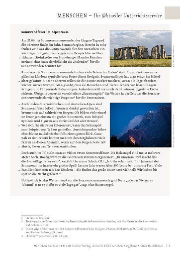 Sonnwendfeuer im Alpenraum