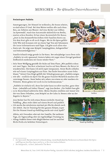 Freizeitsport Paddeln