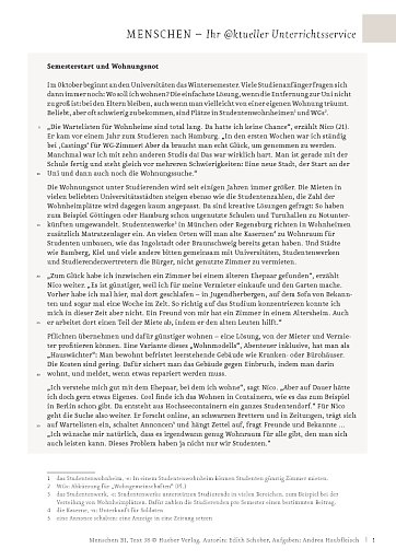 Semesterstart und Wohnungsnot