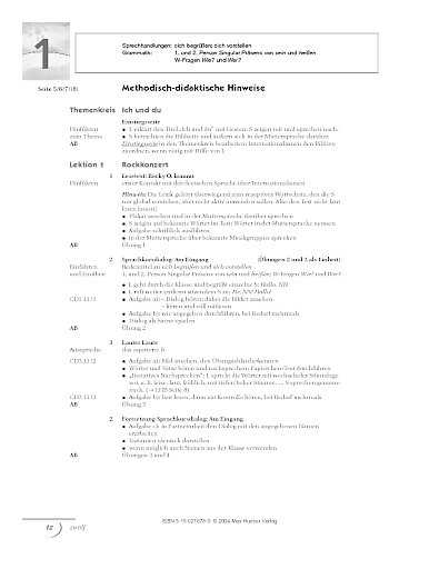 Methodisch-didaktische Hinweise zu Lektion 1 und 2