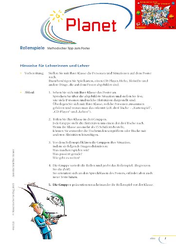 Poster – Methodischer Tipp: Rollenspiele