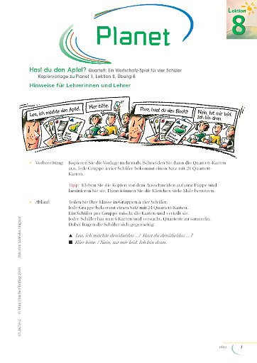 Quartett: Hast du den Apfel?