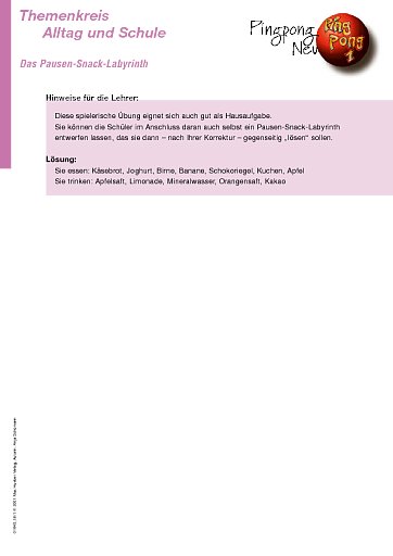 Das Pausen-Snack-Labyrinth