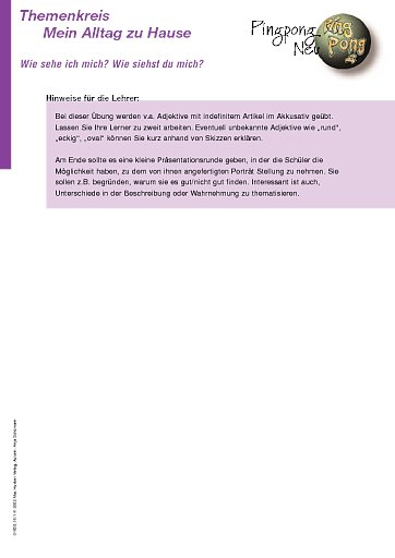 Wie sehe ich mich? Wie siehst du mich?