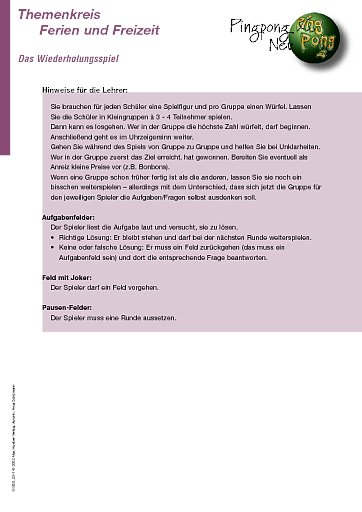 Das Wiederholungsspiel