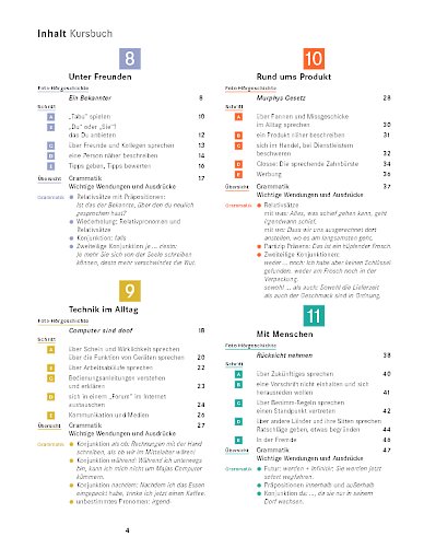 Schritte 6, Inhaltsverzeichnis