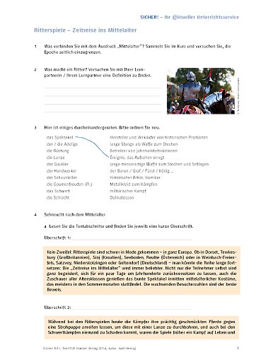 Ritterspiele – Zeitreise ins Mittelalter