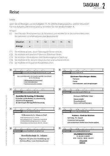 nach Aufgabe G2: Arbeitsblatt "Reise"