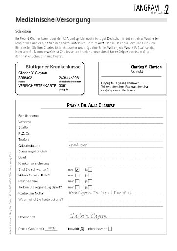 nach Aufgabe A5: Arbeitsblatt "Medizinische Versorgung"