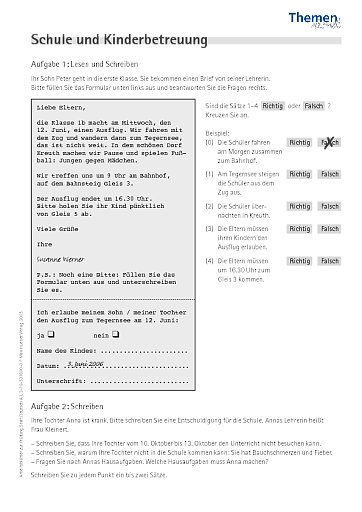 Schule und Kinderbetreuung