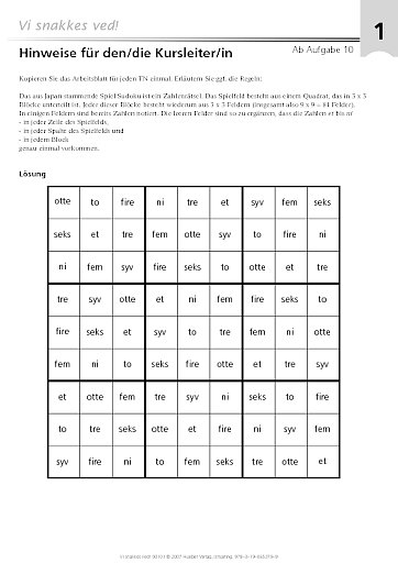 Zahlenrätsel Sudoku