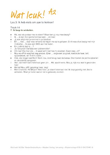 Les 3: Ik heb niets om aan te trekken! 