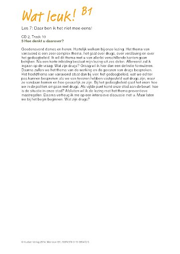 Les 7: Daar ben ik het niet mee eens!