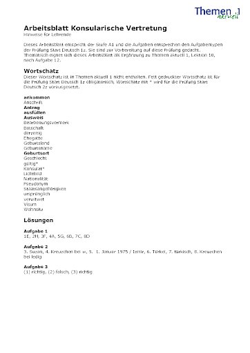 Konsularische Vertretung (Aufgabe 12)