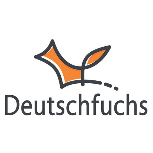 Das Bild zeigt das Deutschfuchs-Logo mit Schrift.