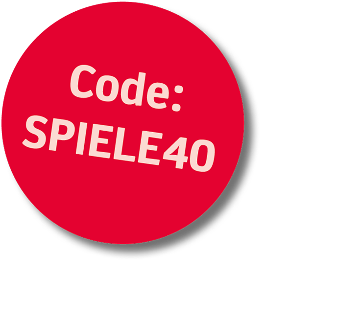 Roter Button mit Code: SPIELE40